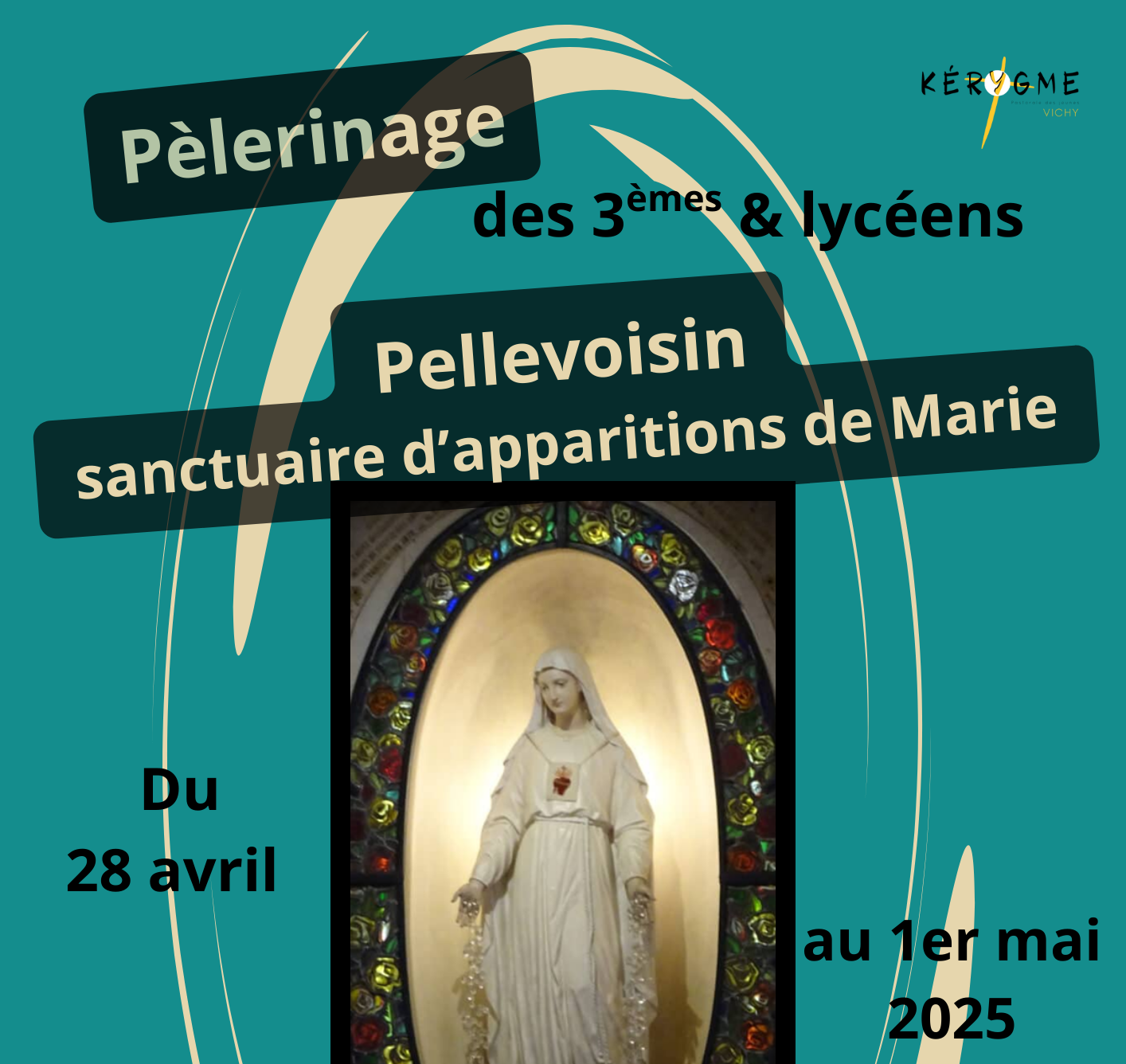 Pèlerinage Pélevoisin 28 avril 1er mai