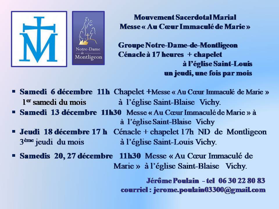 image Coeur Immaculé Marie décembre
