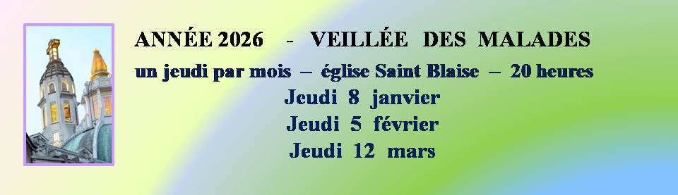 image Veillée des Malades Janvier,Fevrier,Mars