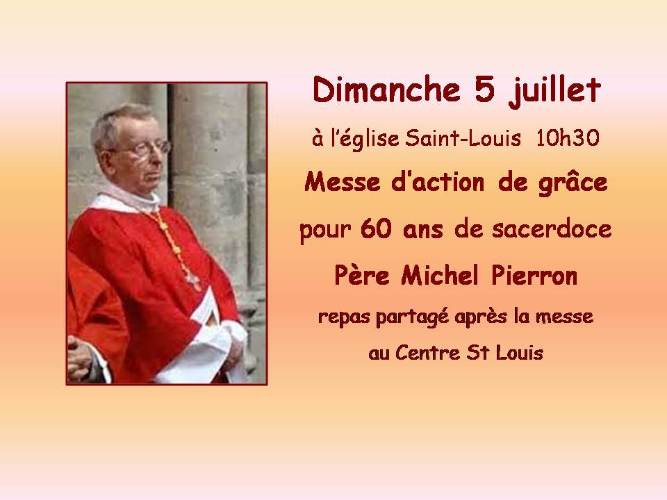 Messe Action de Grâce 60 ans sacerdoce Michel Pierron